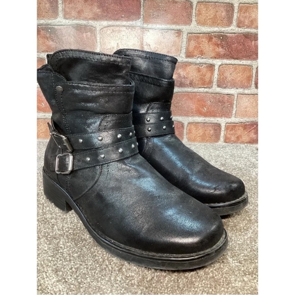 torrid Shoes - torrid Black Studded Buckle Ankle Boots